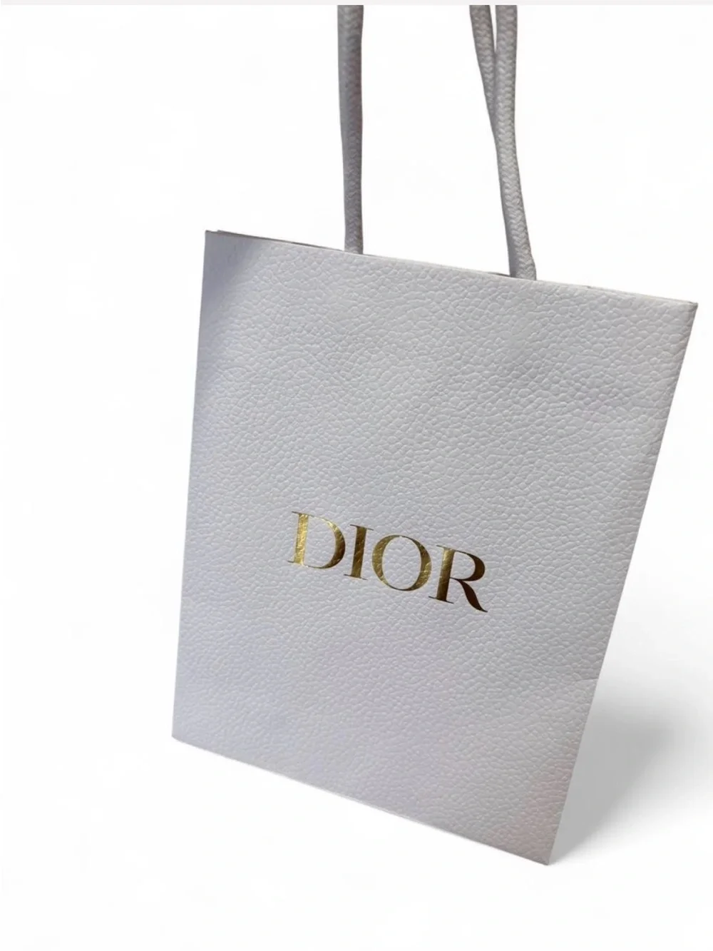 Dior White Gift Paper Bag with Gold Logo